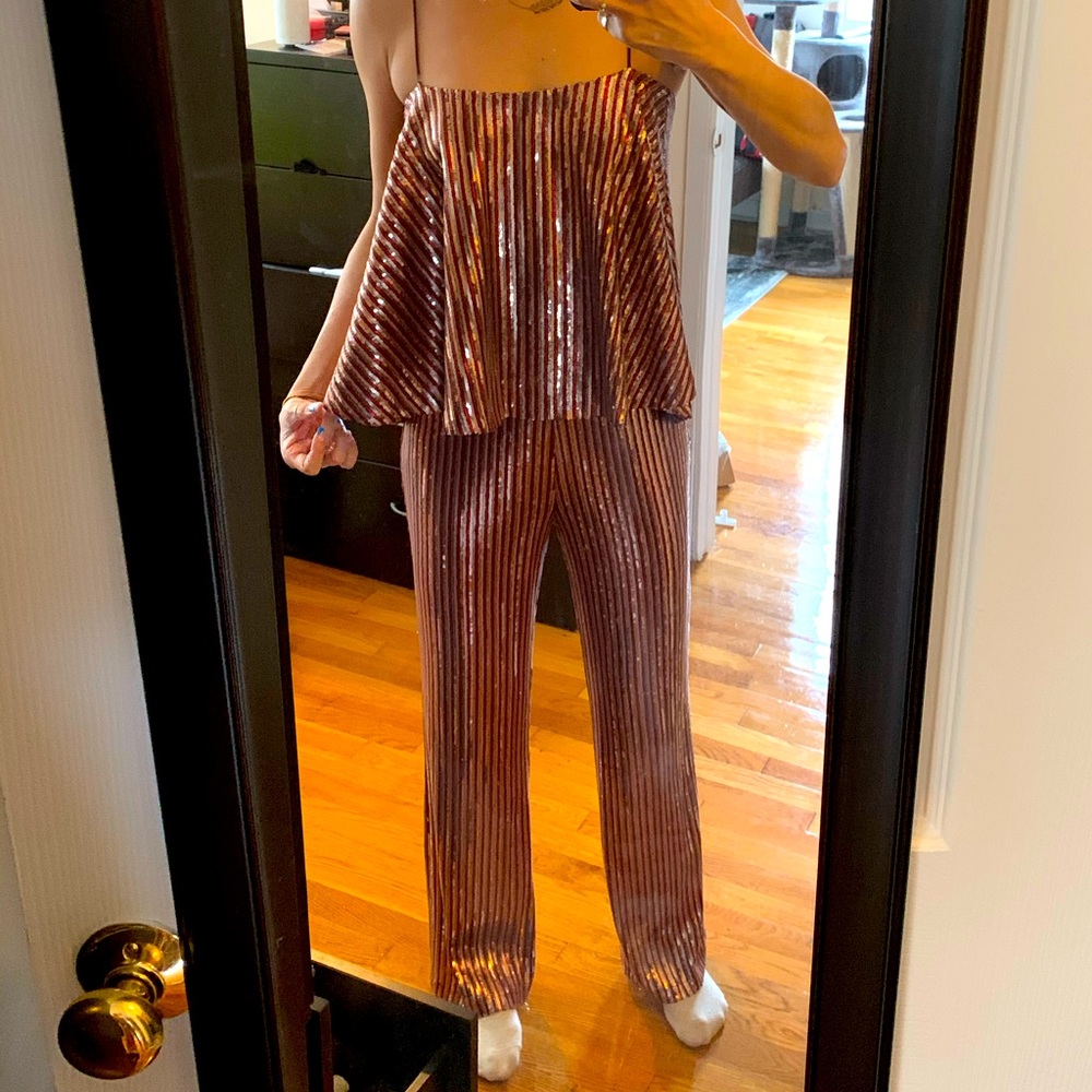 Sequined top and bottom set